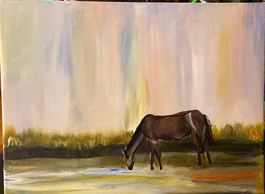 Original painting of a horse by Sudheer Samudrala